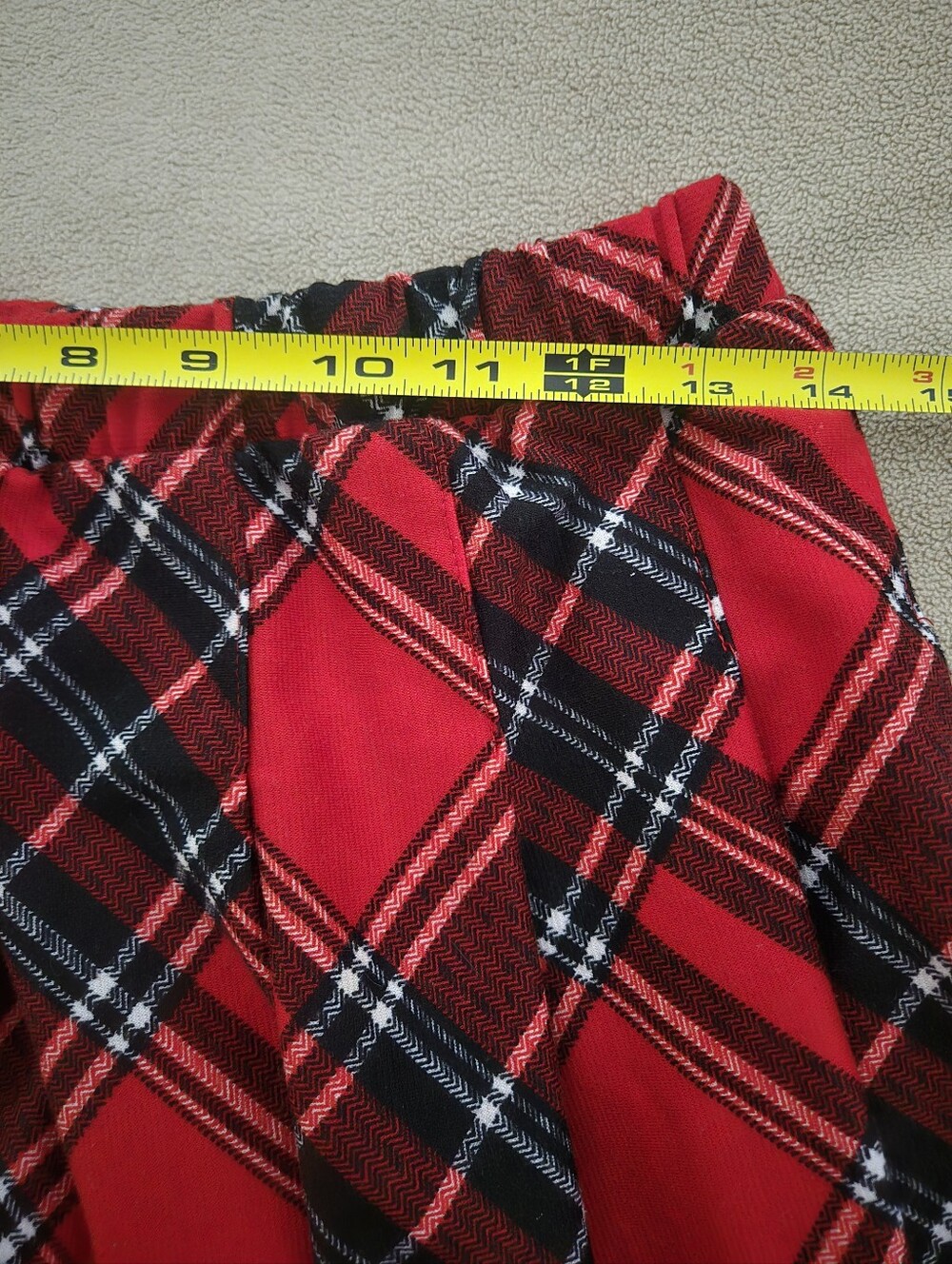 Jolie And Joy Girls Red Plaid Skirt Size L - Junior - Picture 3 of 5